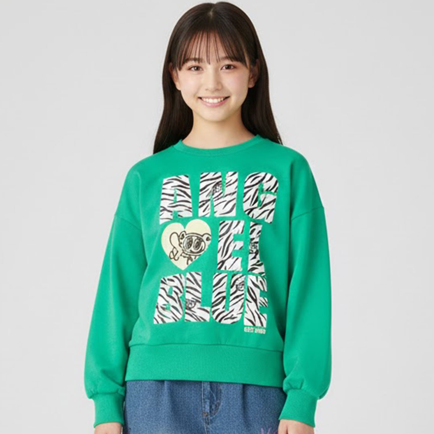 【エンジェルブルー】ゼブラロゴルーズトレーナー