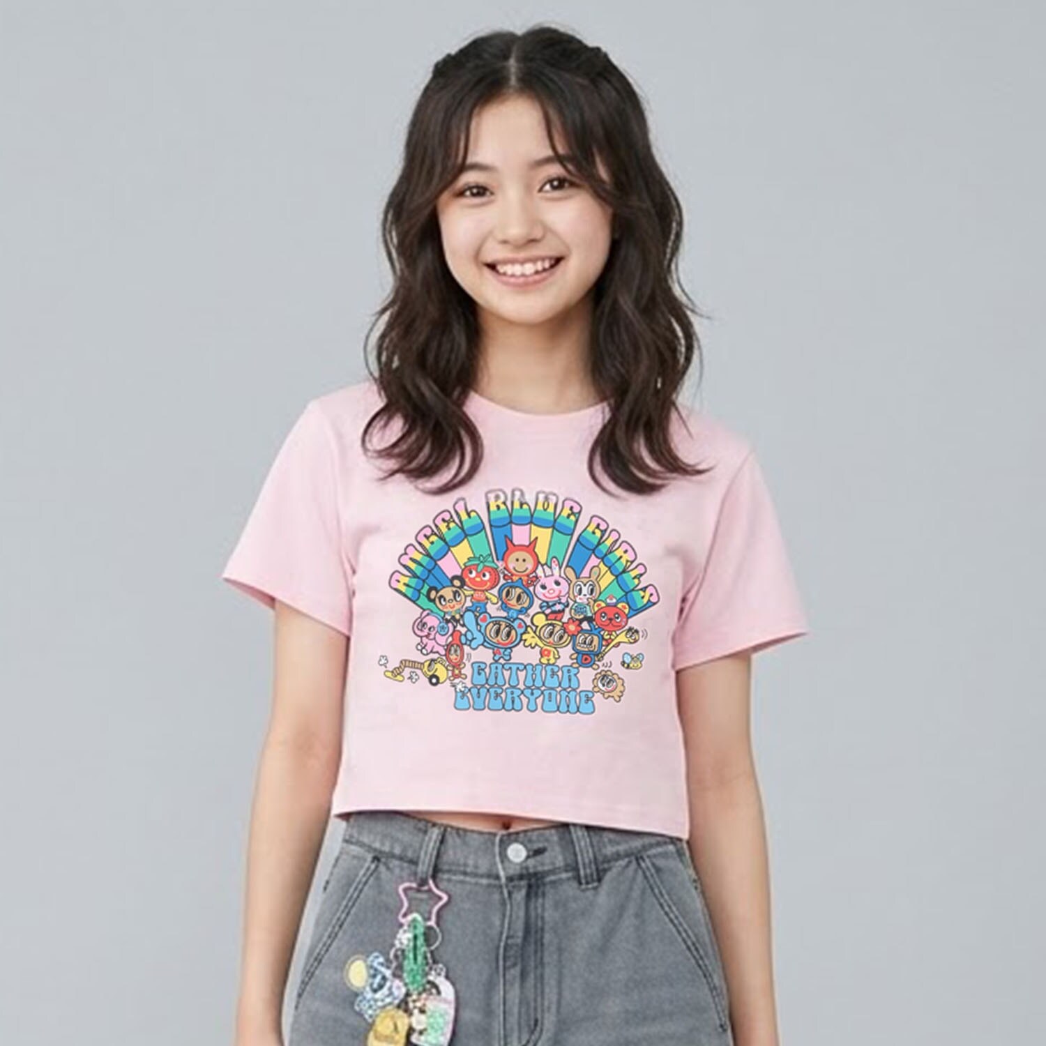 【エンジェルブルー】レインボーオールスターTシャツ