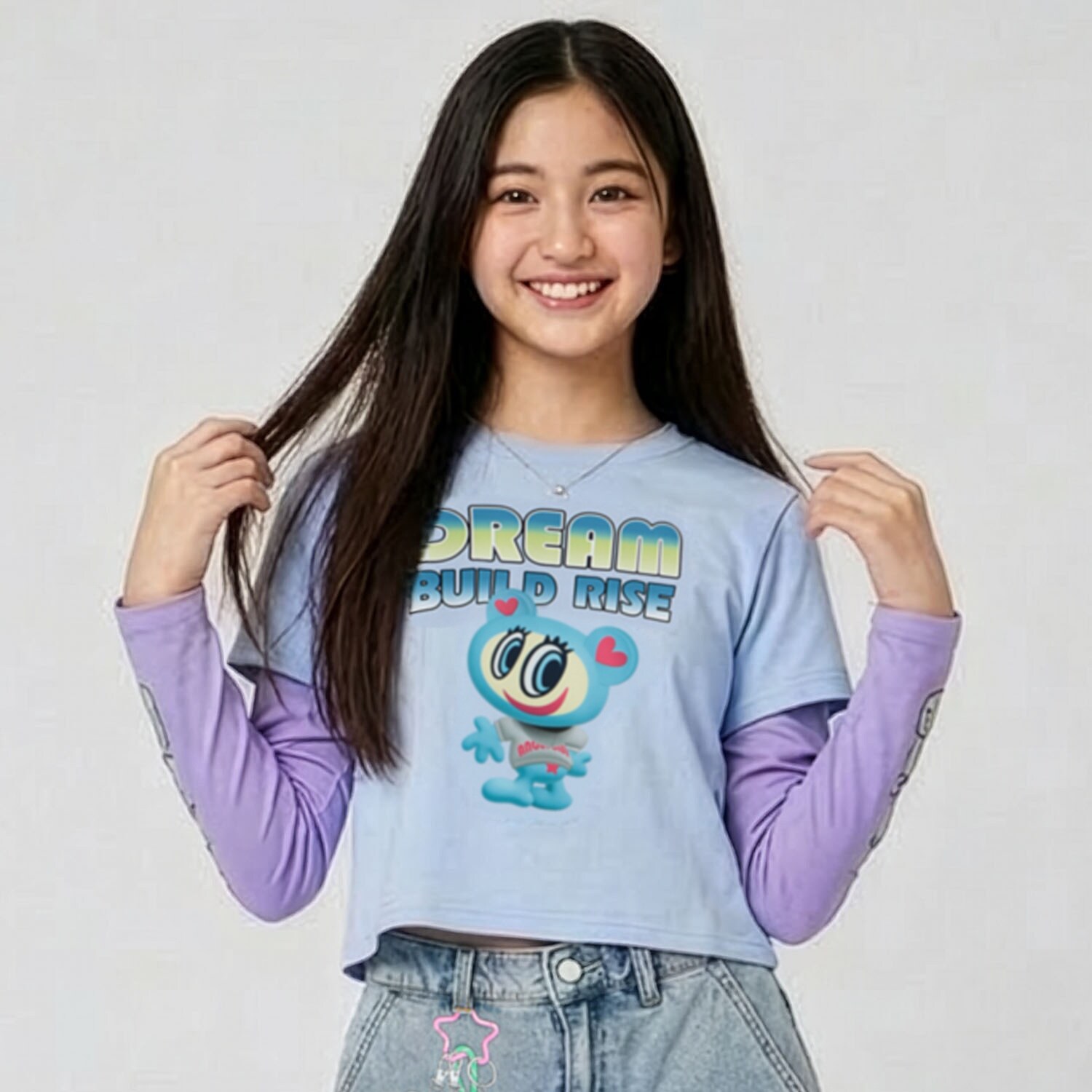 【エンジェルブルー】ナカムラくんレイヤード風Tシャツ