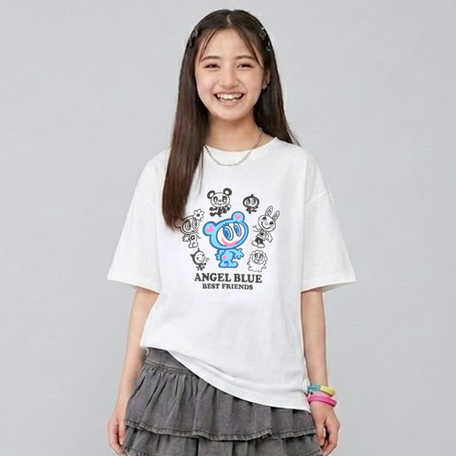 【エンジェルブルー】ナカムラくんリメイク風ルーズTシャツ