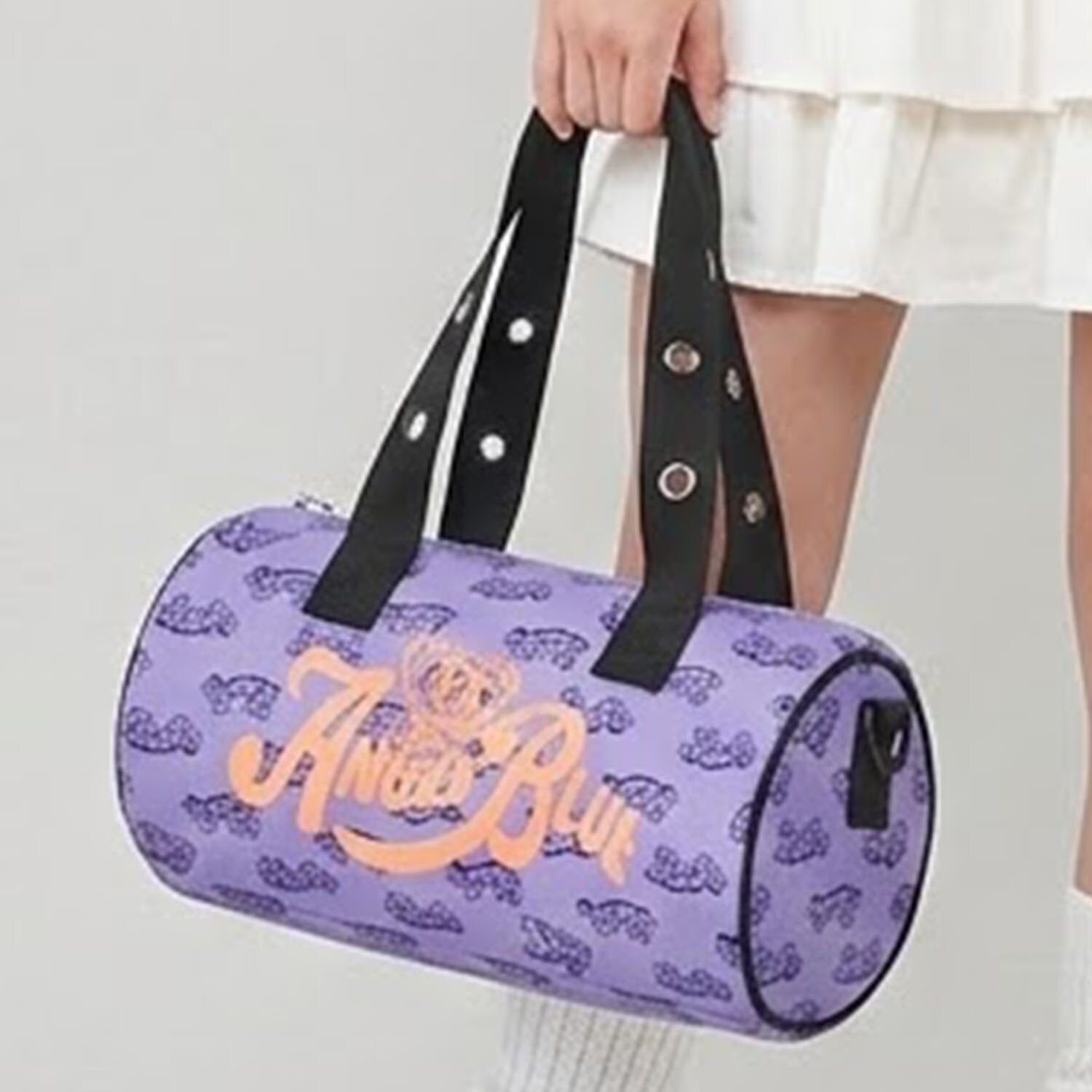 【エンジェルブルー】総柄ドラムバック