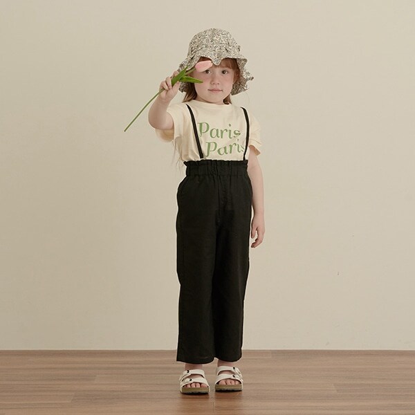 サス付きすっきり見えクロップドパンツ