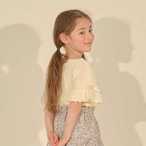 【ふんわりフラワーメッシュ】Love Ribbonsデザイントップス