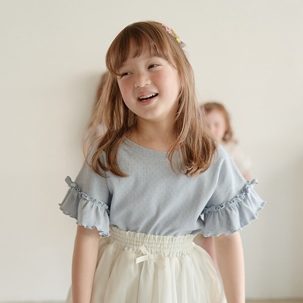 【ふんわりフラワーメッシュ】Love Ribbonsデザイントップス