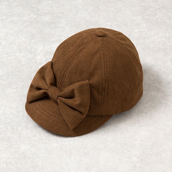 コーデュロイリボンキャップ