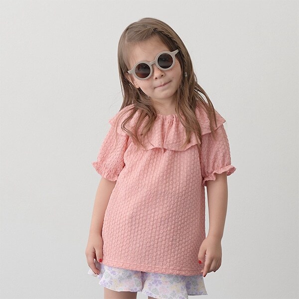 フリル衿ぽこぽこトップス