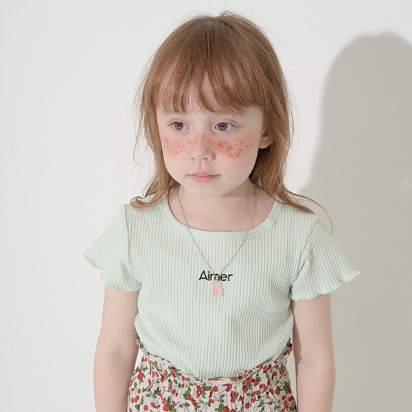 チビ刺しゅうテレコミニミニTシャツ