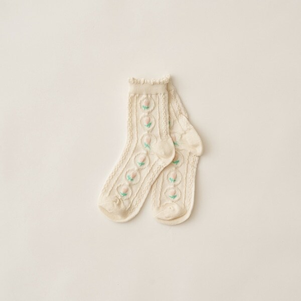 チューリップジャガードソックス