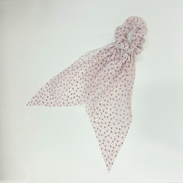 小花柄リボンシュシュ