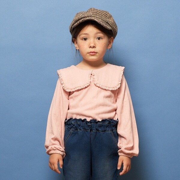 【やみつきになる着心地】フリル衿付きトップス