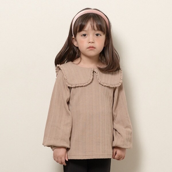【やみつきになる着心地】フリル衿付きトップス