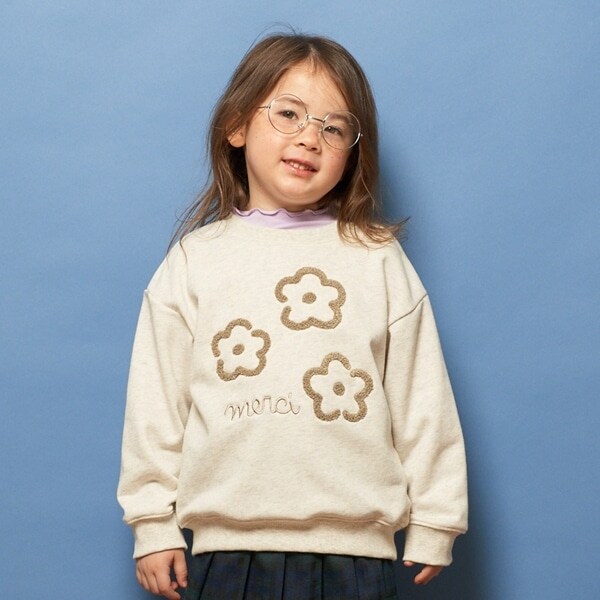 【表コットン毛玉バイバイ】サガラライン刺しゅうスウェット