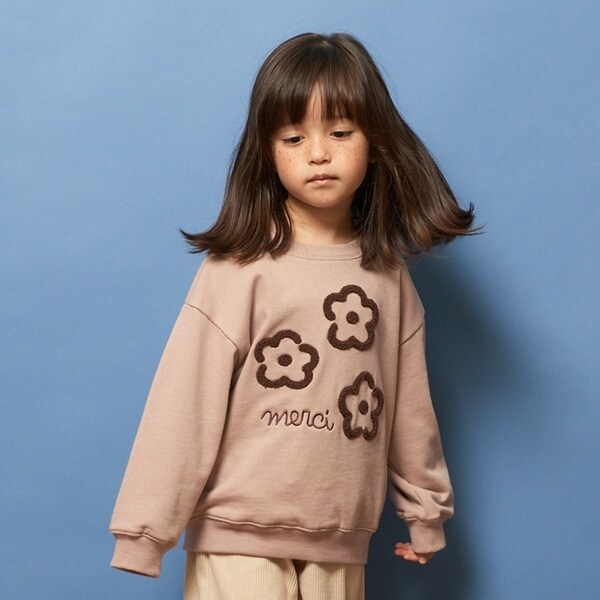 【表コットン毛玉バイバイ】サガラライン刺しゅうスウェット