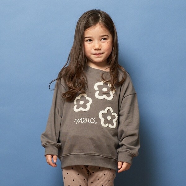 【表コットン毛玉バイバイ】サガラライン刺しゅうスウェット