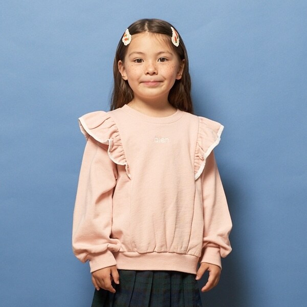 【表コットン毛玉バイバイ】パイピングフリルスウェット