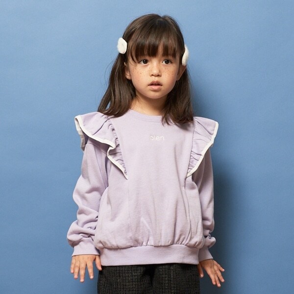 【表コットン毛玉バイバイ】パイピングフリルスウェット