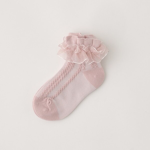 フリルレース付きソックス