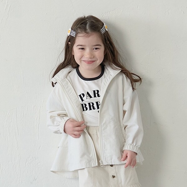 【撥水加工】バックフリルAラインエブリデイマウンテンパーカ(収納袋付き)