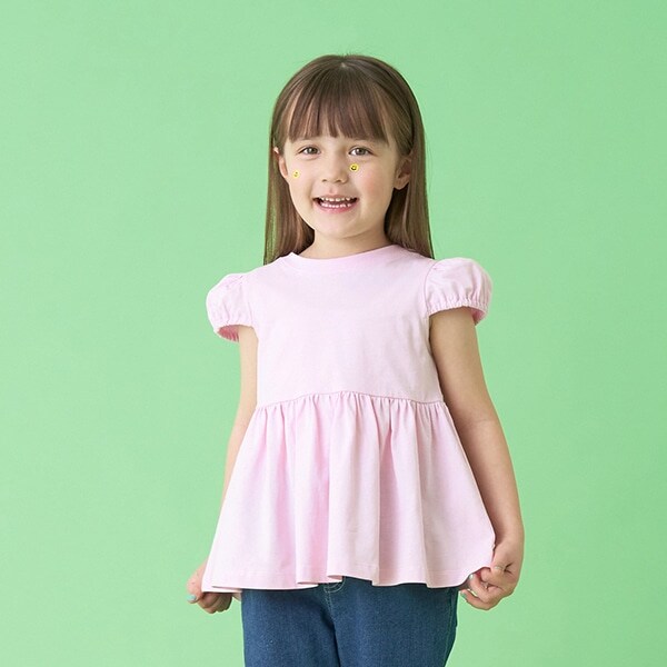 【接触冷感】【どちらが前でもOK】ペプラムTシャツ