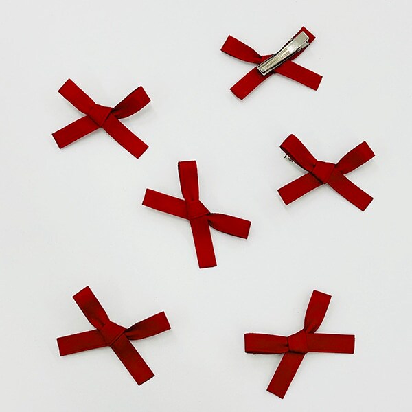 ミニリボンヘアクリップ6Pセット