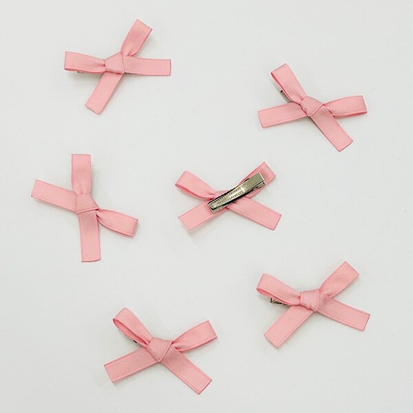 ミニリボンヘアクリップ6Pセット
