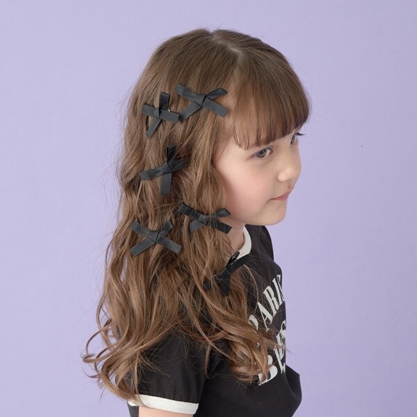 ミニリボンヘアクリップ6Pセット
