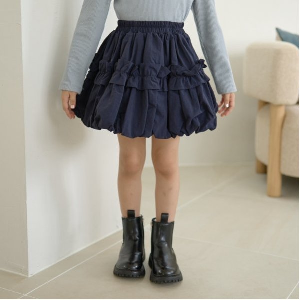 フリル付きバルーンスカート
