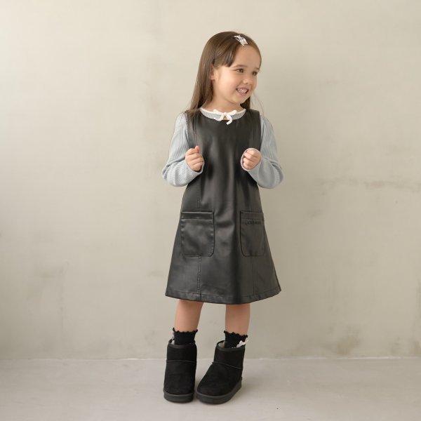 【やわらか合皮】ジャンパースカート