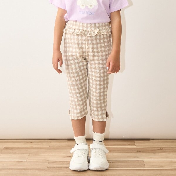 【ともパン】サイドスリット7分丈カプリパンツ