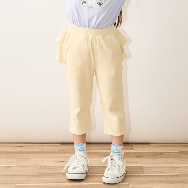 【ともパン】バックフリル7分丈カプリパンツ