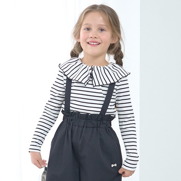 【前後どっちでもOK!】衿つき長袖Tシャツ