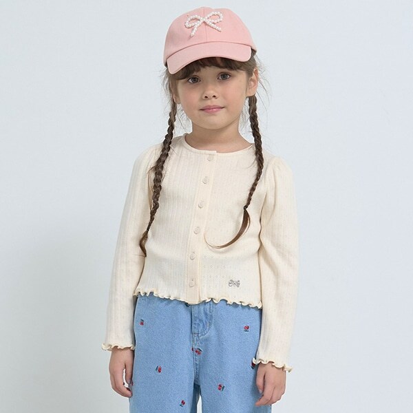 パターンメッシュカーディガン