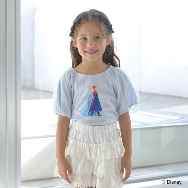 【Frozen】【ソフトコットン】アナと雪の女王/キラキラTシャツ
