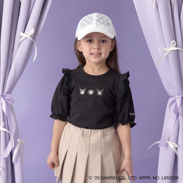 【サンリオキャラクターズ】【ソフトコットン】シナモロール&クロミアソート刺しゅう5分袖Tシャツ