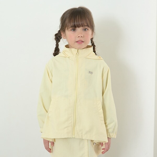 【撥水加工】バックフリルAラインマウンテンパーカ(収納袋付き)