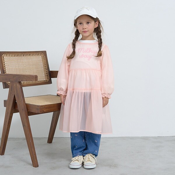 シアーティアードワンピース