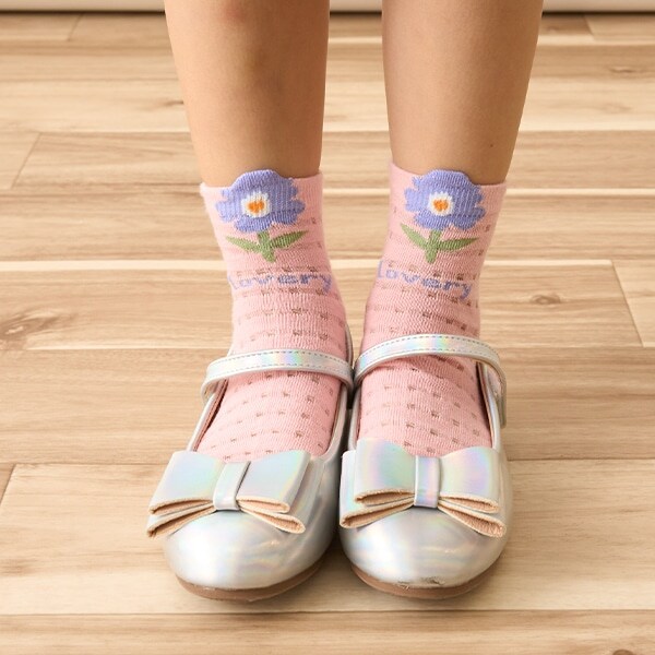 チェックシアーフラワーアソートソックス