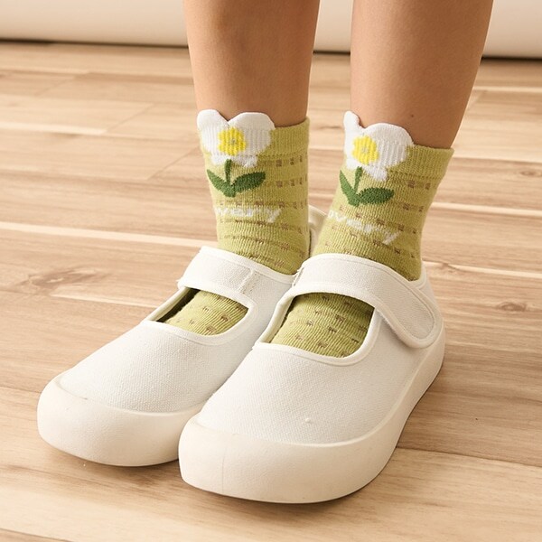 チェックシアーフラワーアソートソックス