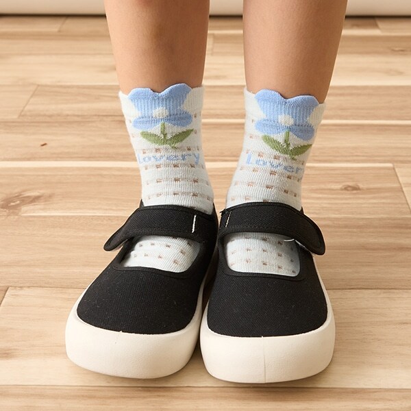 チェックシアーフラワーアソートソックス