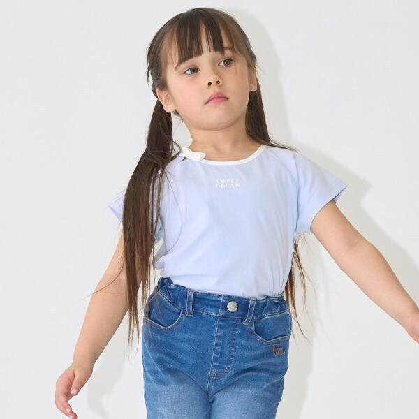 【ソフトコットン】バイカラーミニミニTシャツ