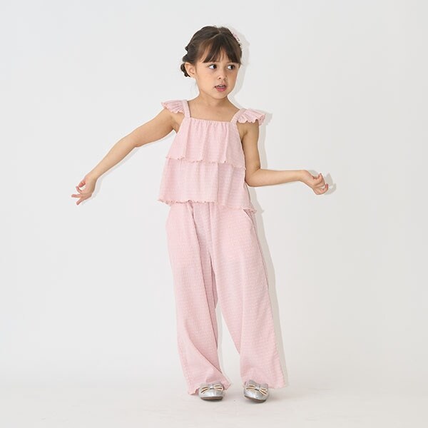 キャミ&ロングワイドパンツセットアップ