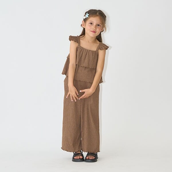 キャミ&ロングワイドパンツセットアップ