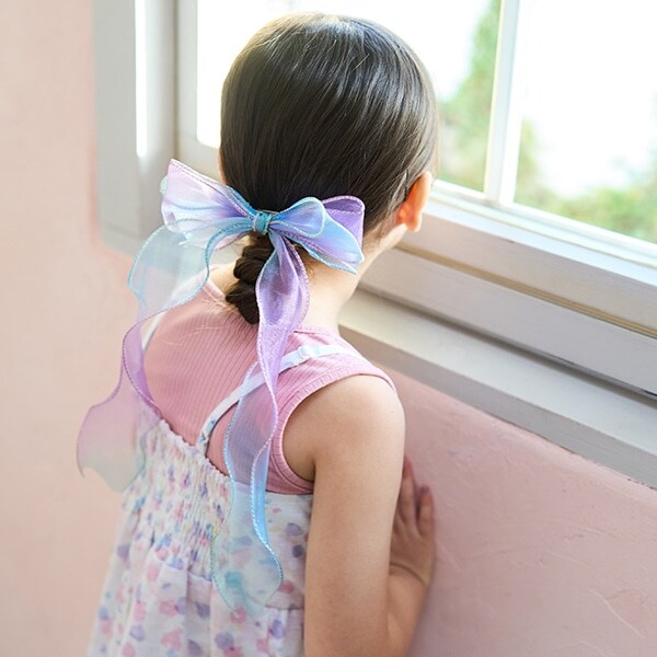 オーロラビッグリボンヘアクリップ