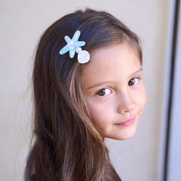 パール付きキラキラヘアクリップ