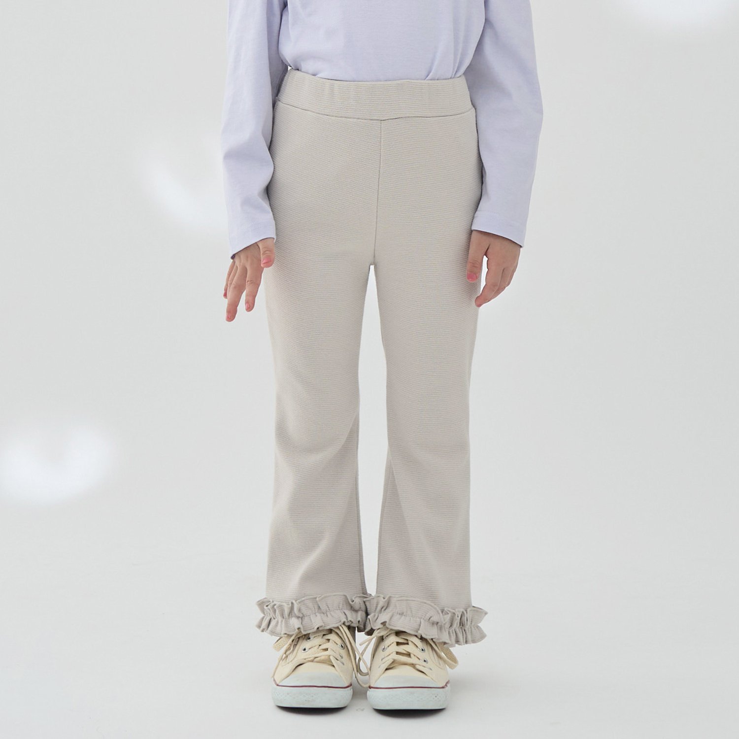 【ともパン】裾ふりふりギャザーフレアパンツ