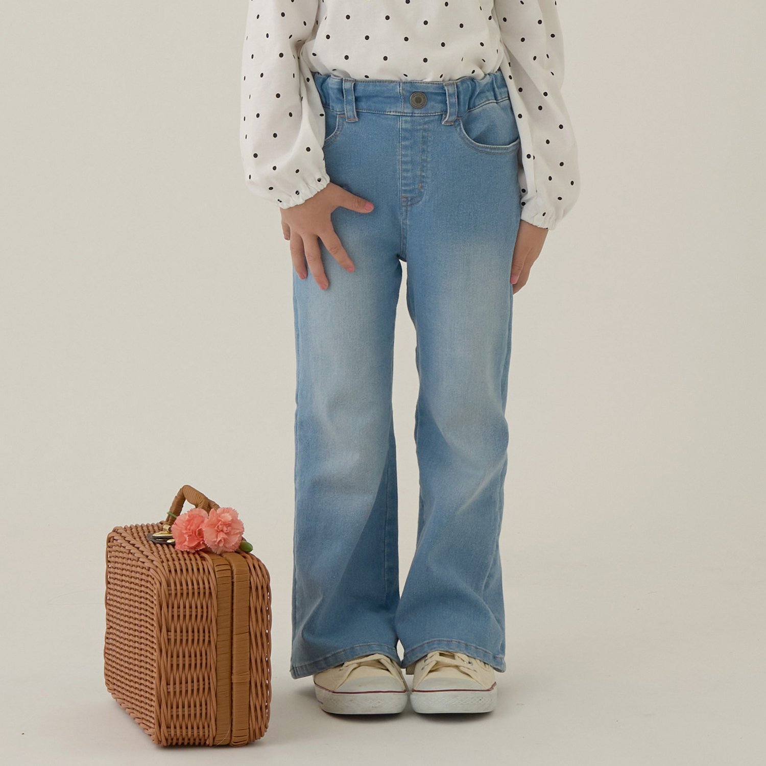 【きれいシルエット】バックスリットフレアパンツ