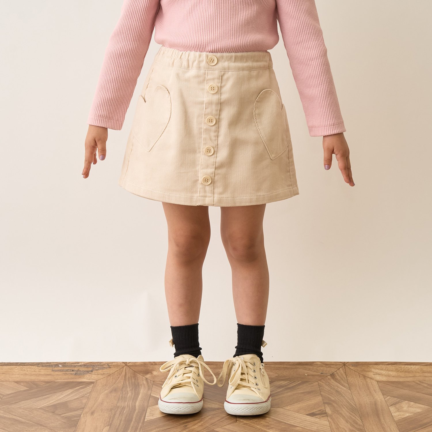 ハートポケットコーデュロイスカパン