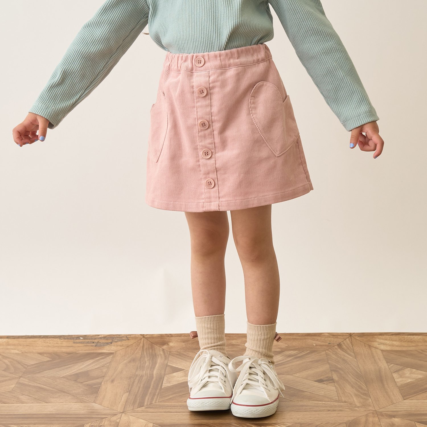 ハートポケットコーデュロイスカパン