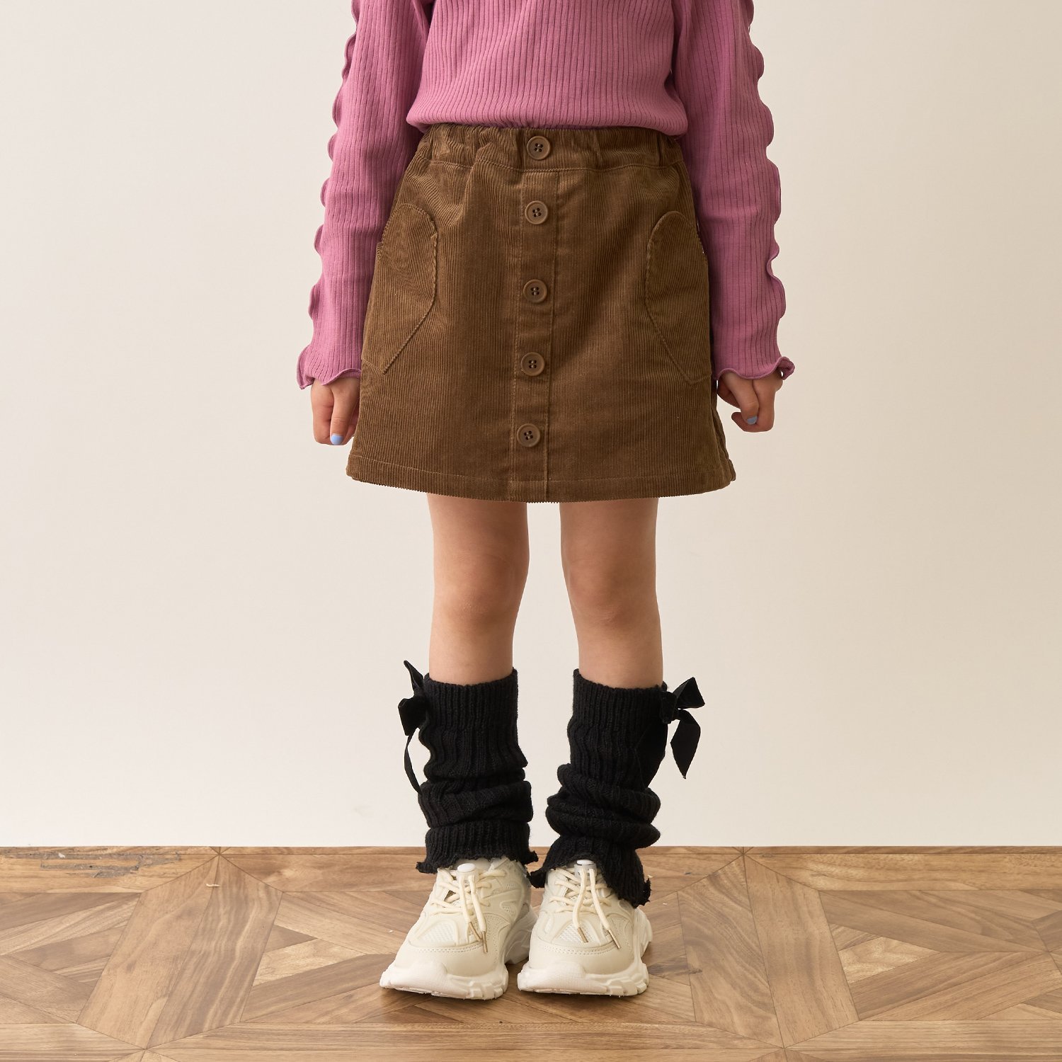 ハートポケットコーデュロイスカパン