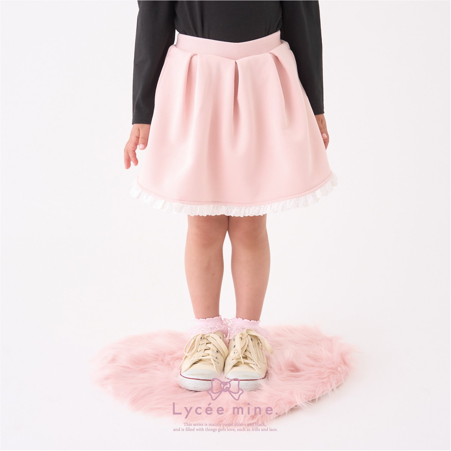 【Lycee mine バレエシリーズ】【セットアップ可】タックプリーツスカート(インパン付き)